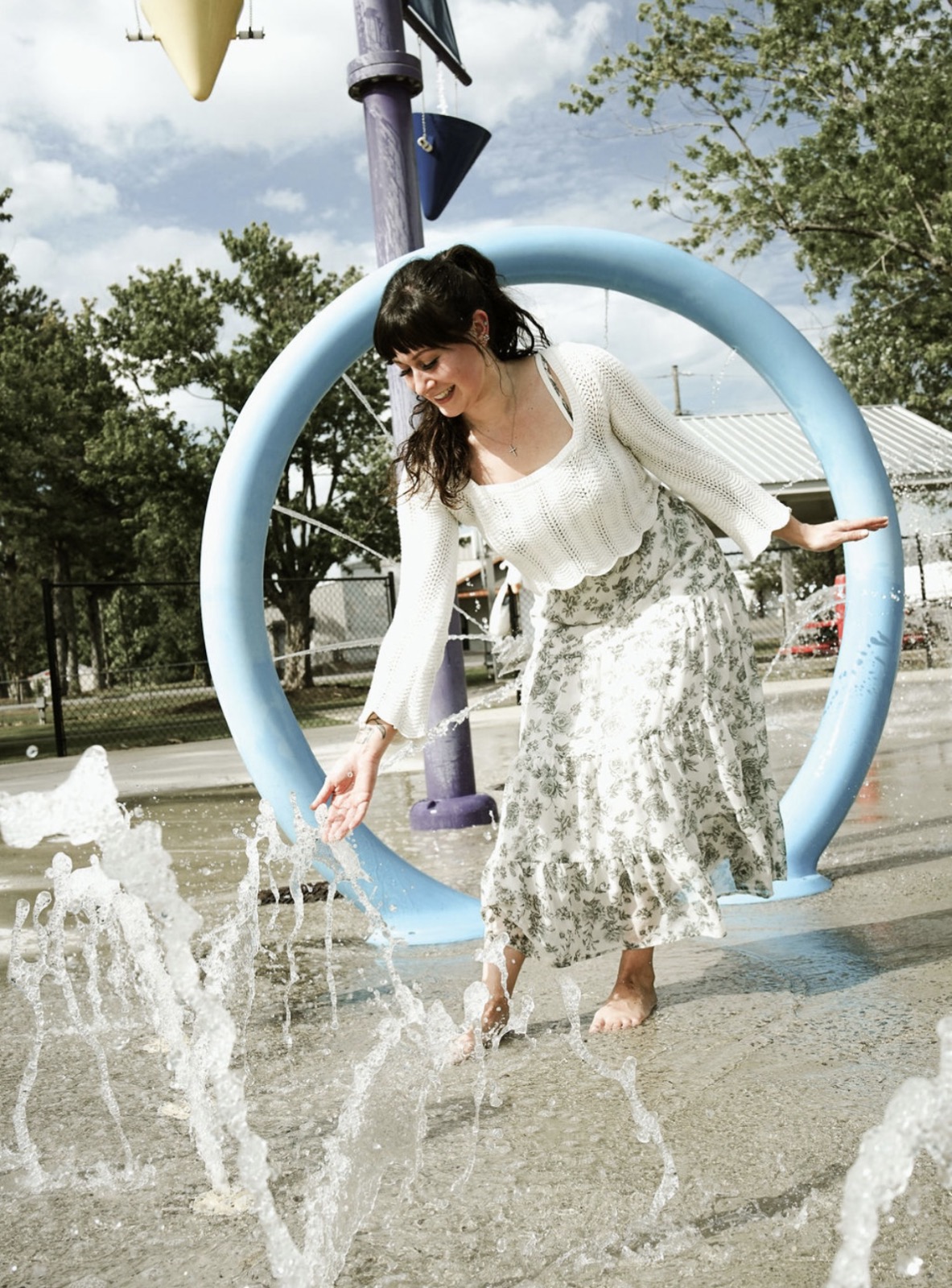 Chiara providing engaged outdoor childcare